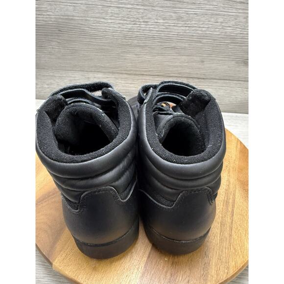 Reebok Classic Hi Top Shoes Aerobic Sneakers Freestyle Black Womens 9 - Picture 5 of 9